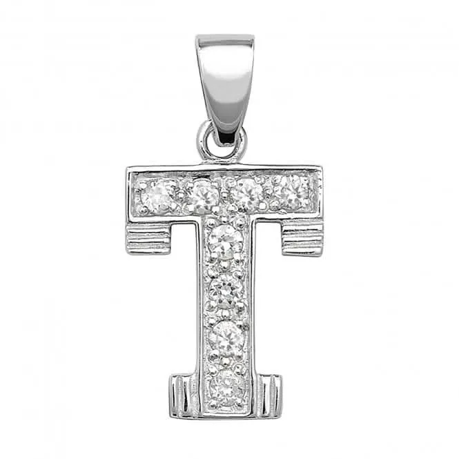 Acotis Silver Pendant Zirconia Initial G6125/T