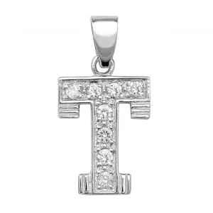 Acotis Silver Pendant Zirconia Initial G6125/T