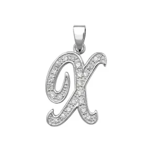 Acotis Silver Pendant Zirconia Set Initial G6128/X