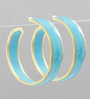 Acrylic Color Hoop Earrings