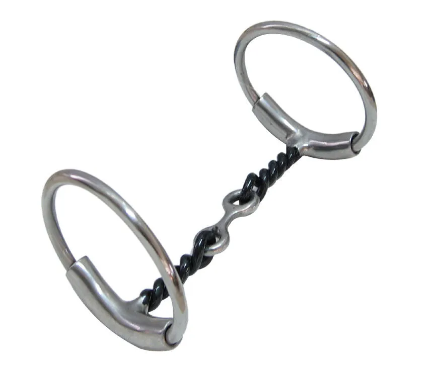 AJ Tack Sweet Iron Dog Bone Twisted Wire Bit