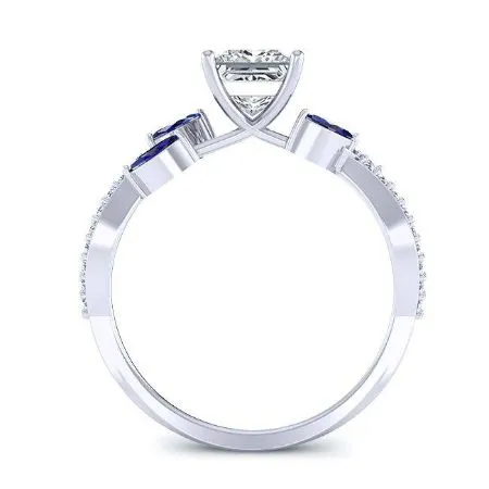 Alba - Princess Lab Diamond Engagement Ring (IGI Certified)