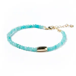 Amazonite Stone Bracelet; Natural Gemstone Bracelet