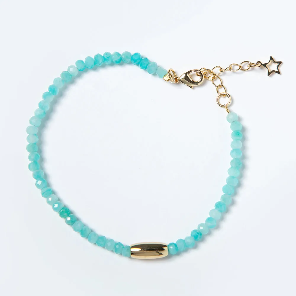Amazonite Stone Bracelet; Natural Gemstone Bracelet