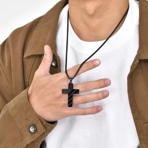 American Flag Cross Pendant Necklaces for Men Boys