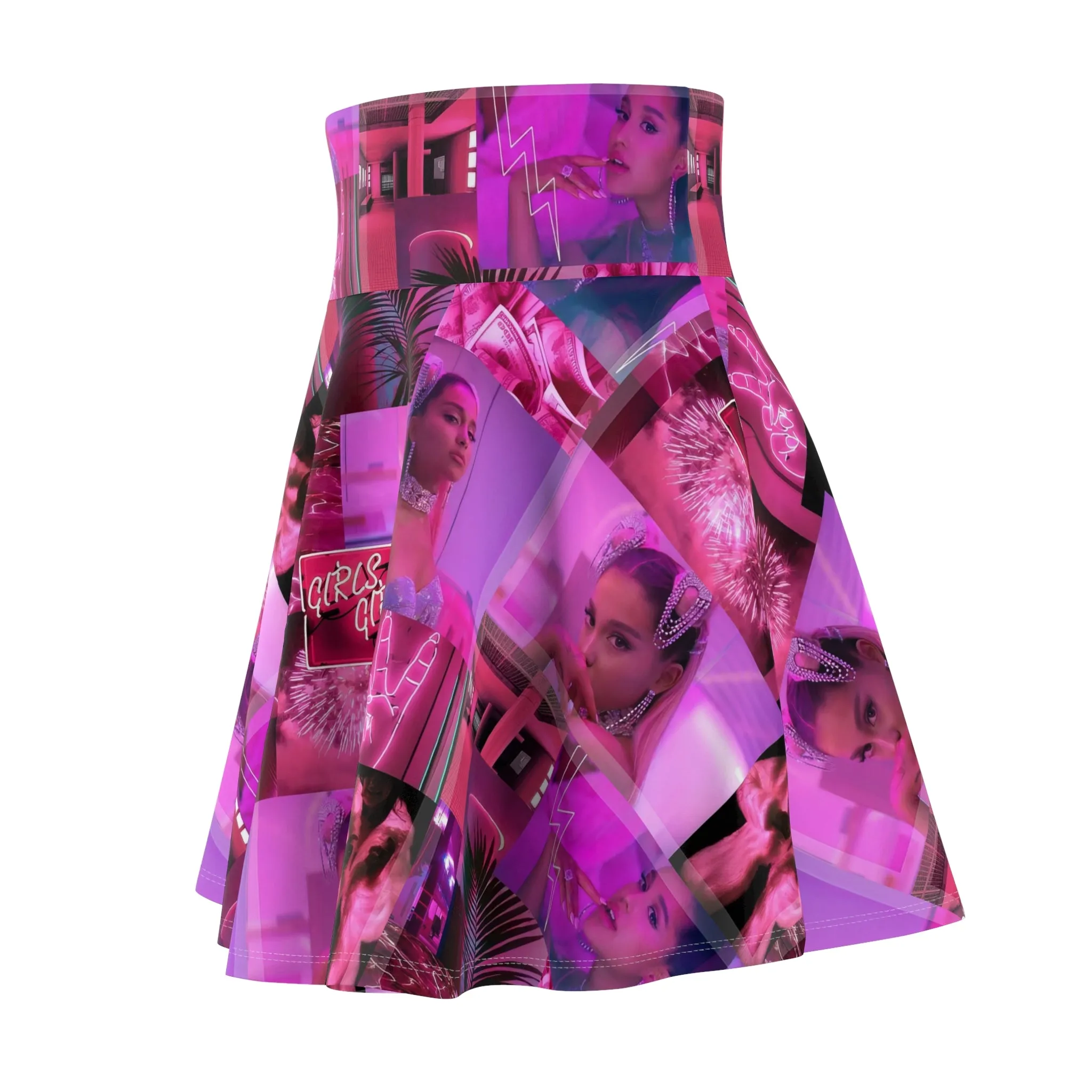 Ariana Grande 7 Rings Collage Women's Skater Skirt