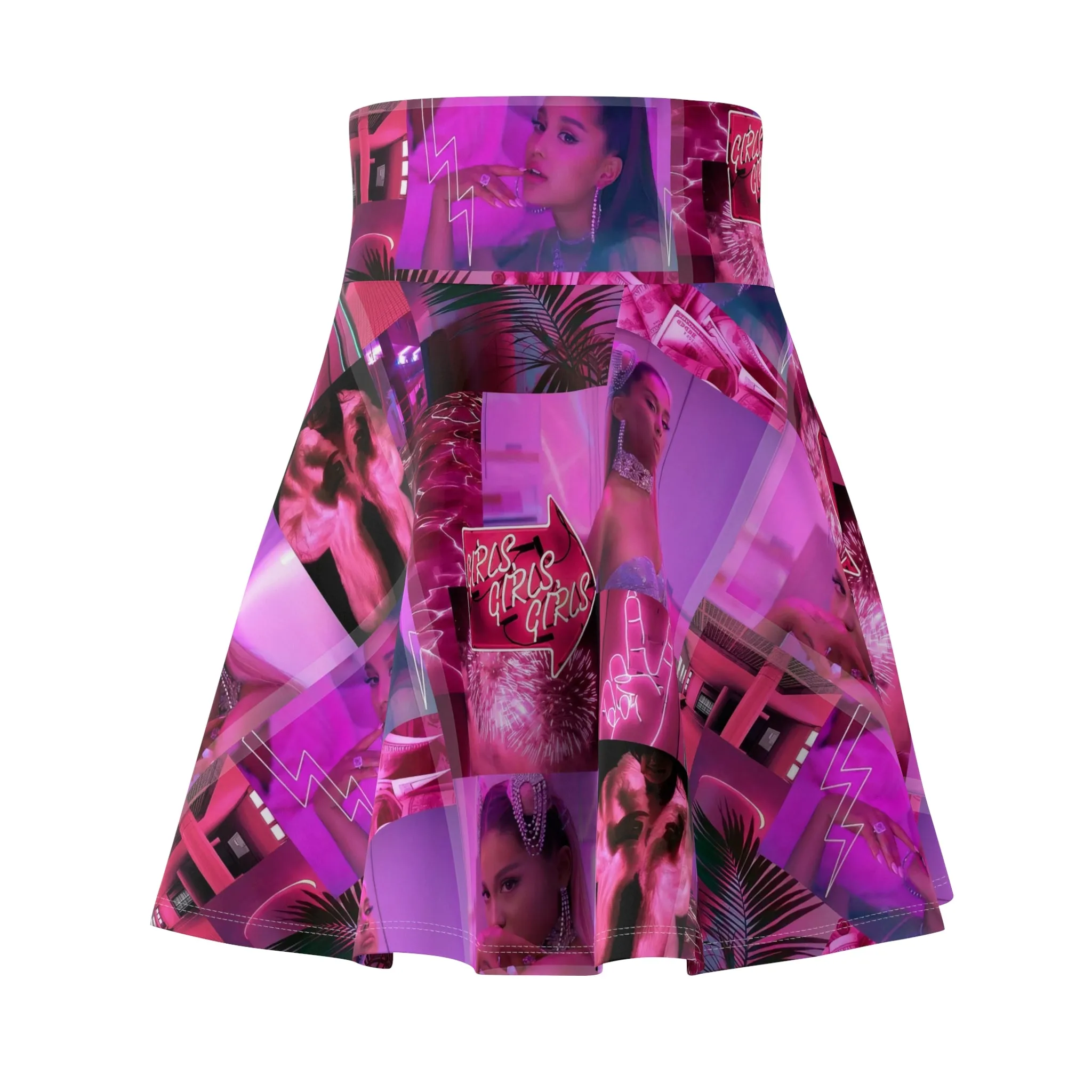 Ariana Grande 7 Rings Collage Women's Skater Skirt