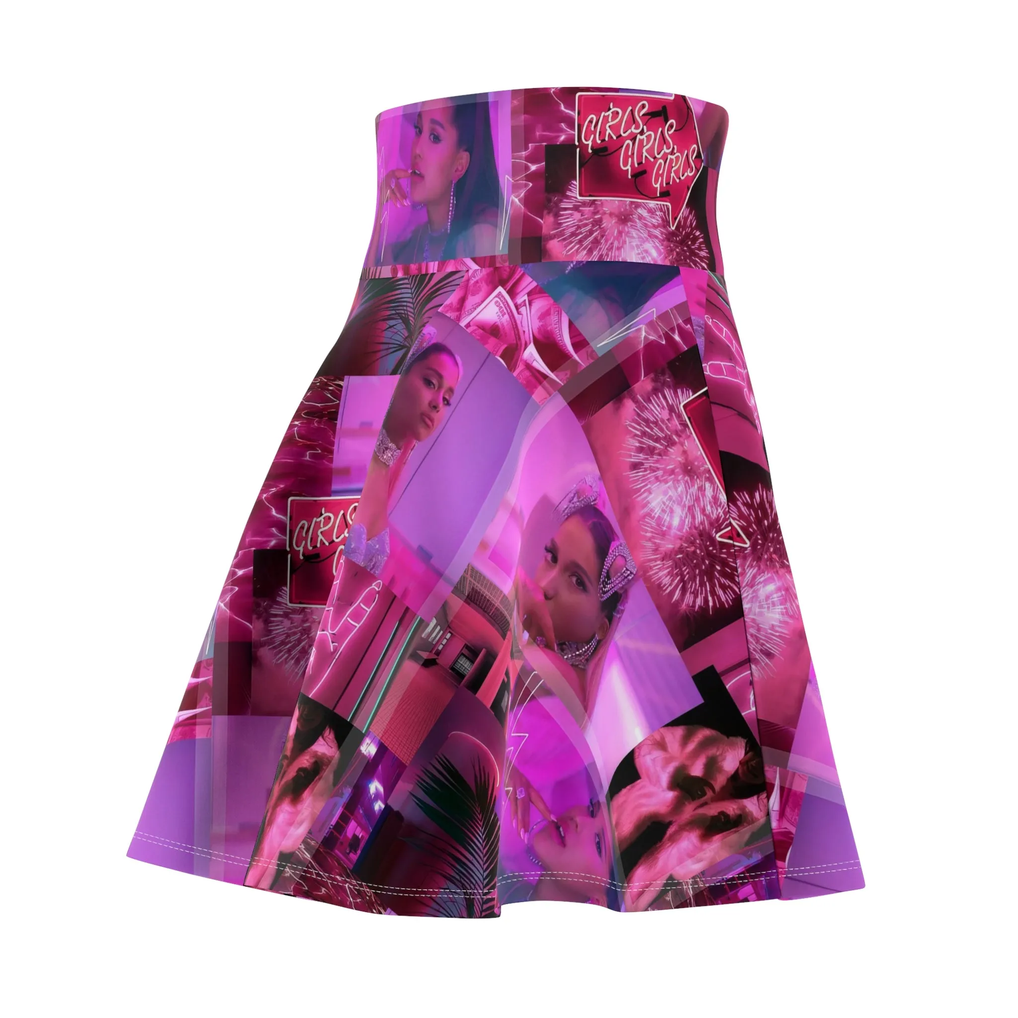 Ariana Grande 7 Rings Collage Women's Skater Skirt