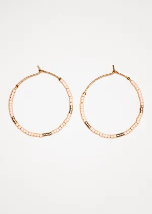 Beaded Summer Hoop in Cream
