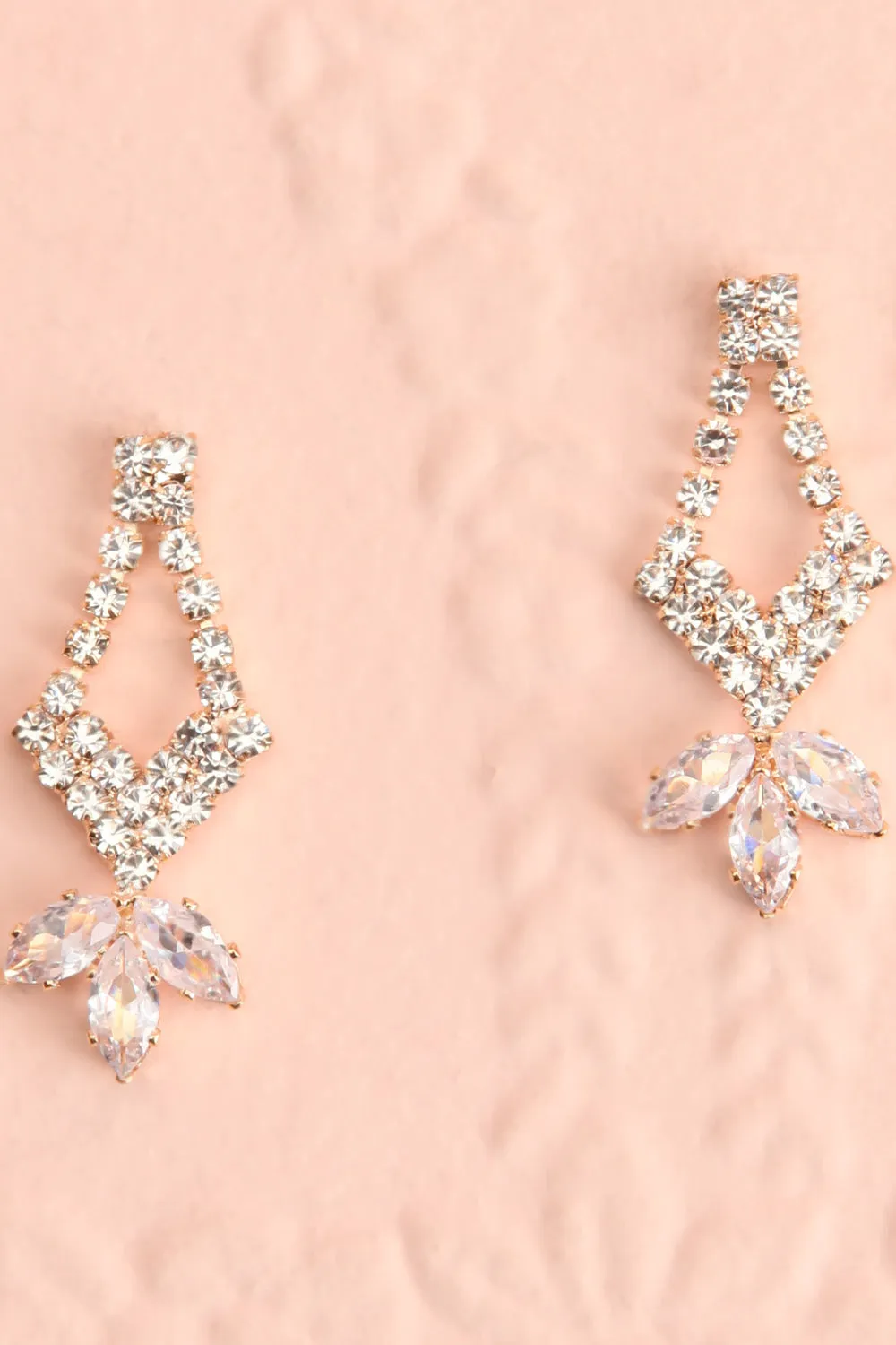 Bidule Gold | Crystal Earrings & Necklace Set