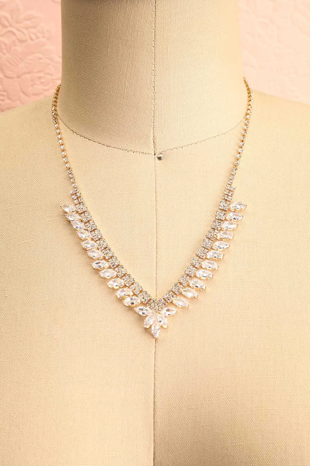 Bidule Gold | Crystal Earrings & Necklace Set