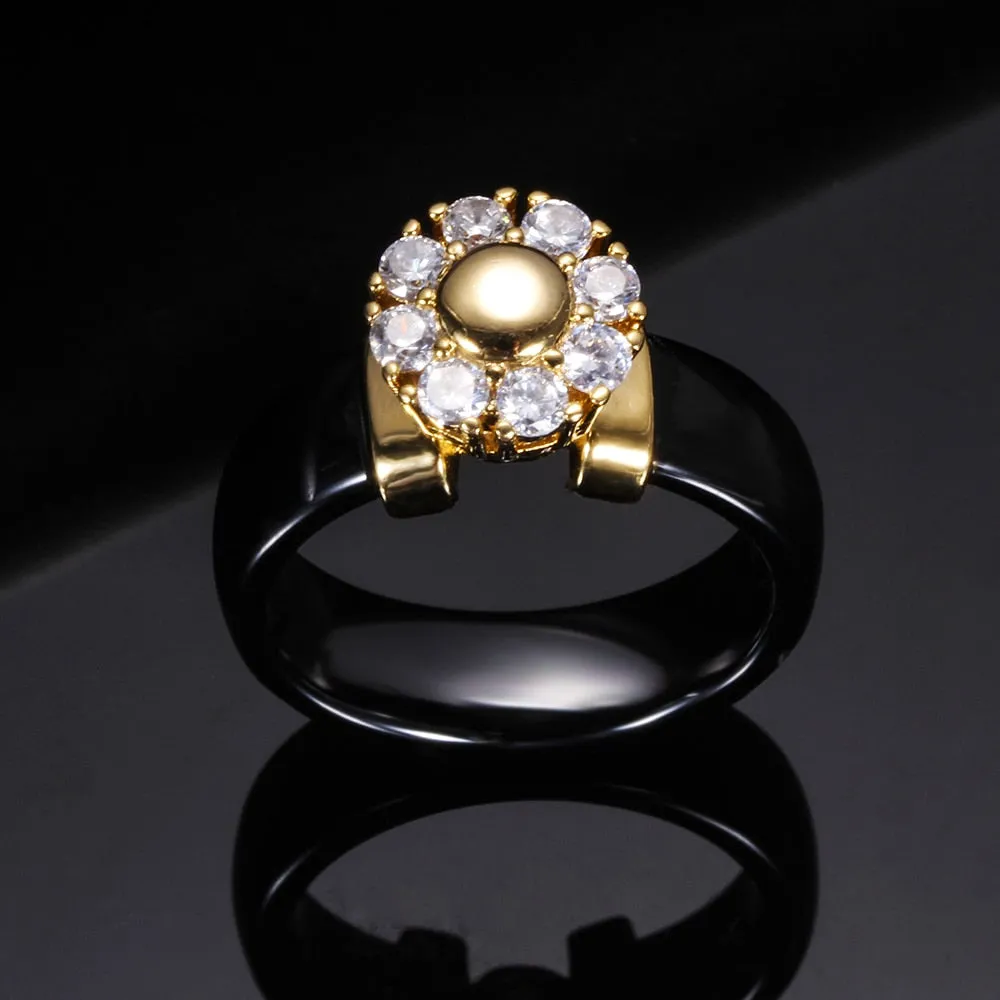 Black&White Ceramic Rings For Women