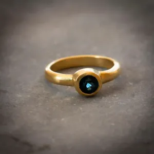 Blue Topaz Ring,November Birthstone Ring,Stackable Rings,Dainty Jewelry,Gemstone Rings,Bezel Ring,Promise Ring,For Her Birthday Gifts