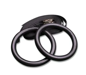 Body-Solid Solid Steel Gymnastics Rings with Adjustable Straps – Durable and Versatile