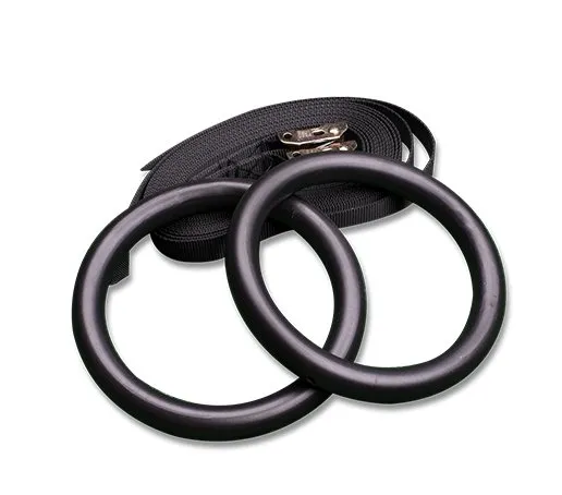 Body-Solid Solid Steel Gymnastics Rings with Adjustable Straps – Durable and Versatile