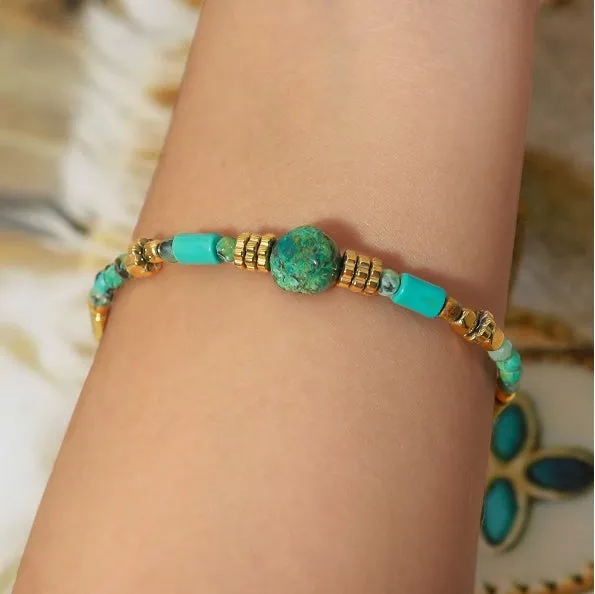 Bohemian Turquoise Natural Stone Bracelet