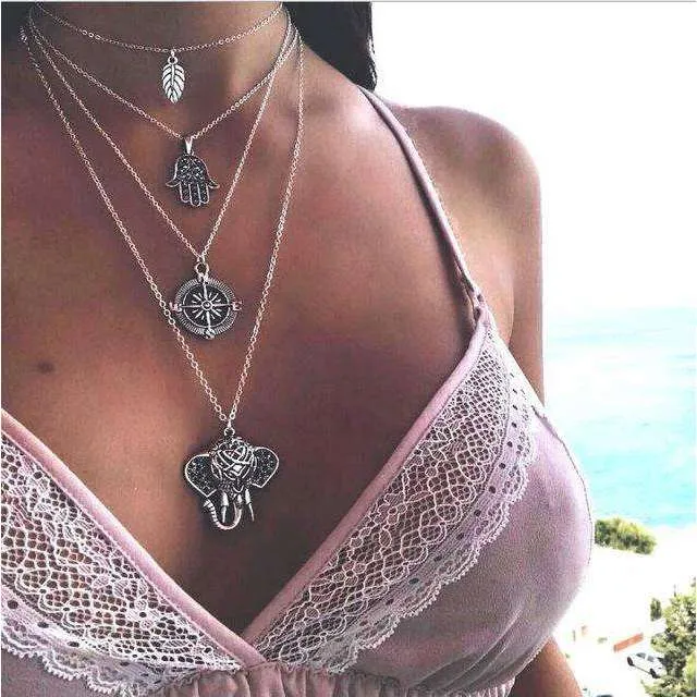 Boho Multi-layer Chain Necklaces