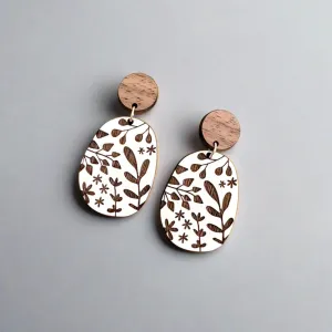 Botanical Earrings - White