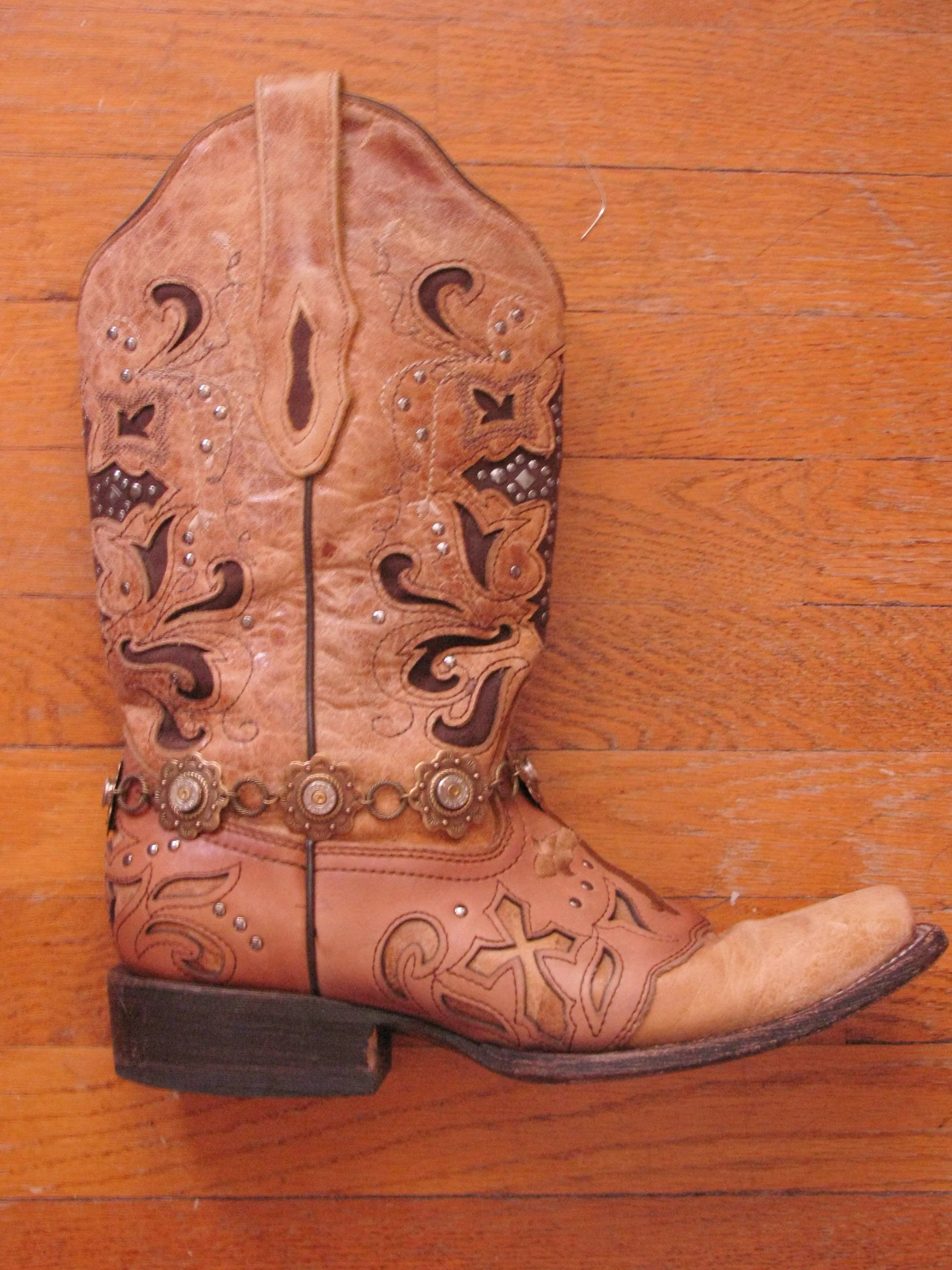 Brass Concho Style Bullet Boot Bracelet