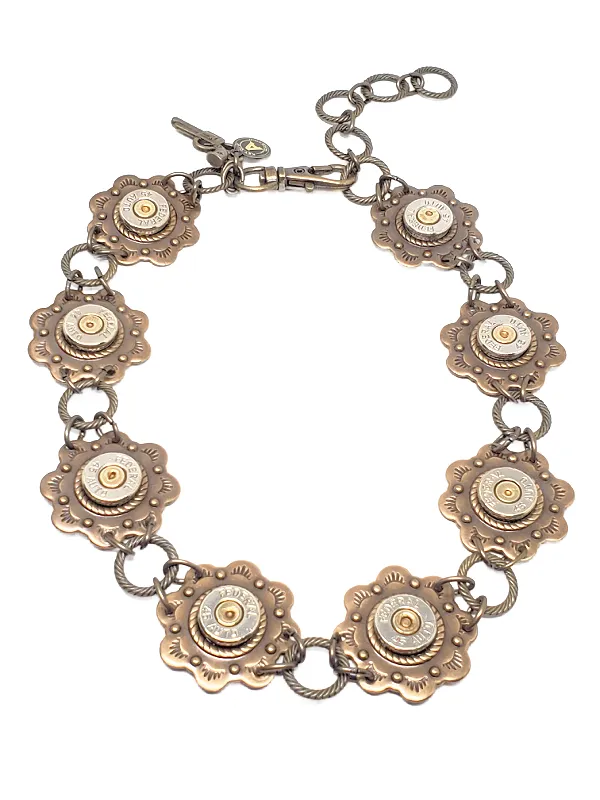 Brass Concho Style Bullet Boot Bracelet