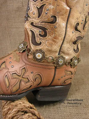 Brass Concho Style Bullet Boot Bracelet
