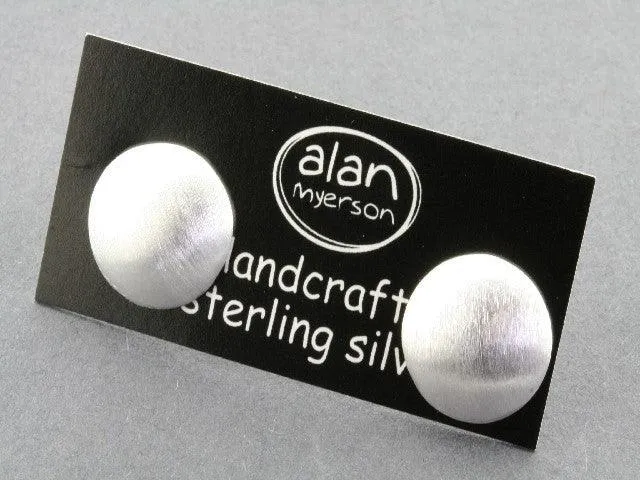 Brushed smartie stud - sterling silver