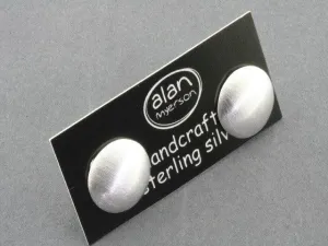 Brushed smartie stud - sterling silver