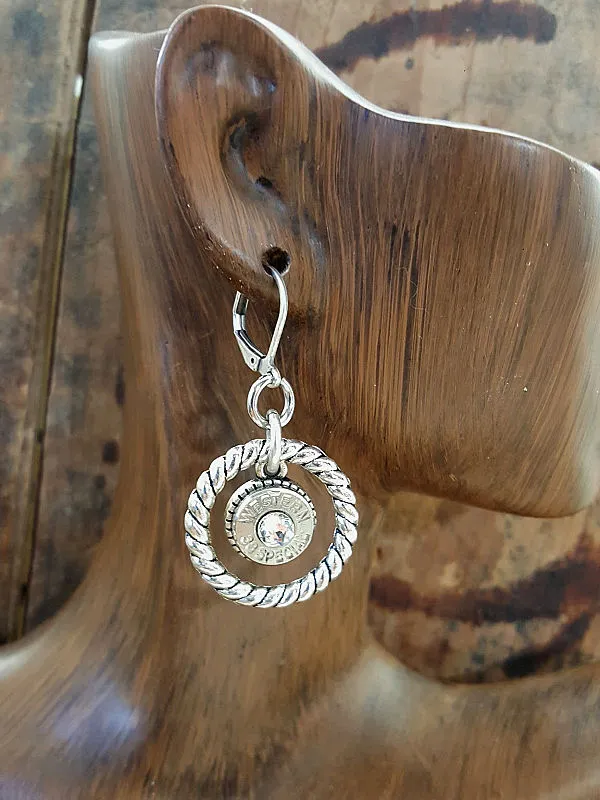 Bullet Earrings - Round Rope Ring Hoop Earrings