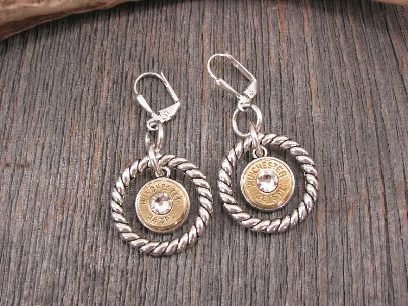 Bullet Earrings - Round Rope Ring Hoop Earrings