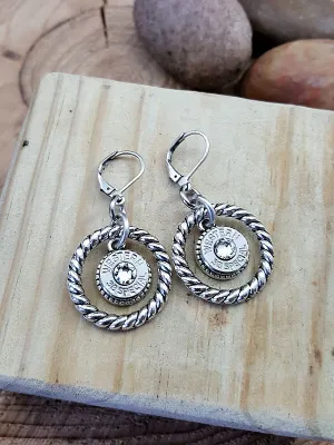 Bullet Earrings - Round Rope Ring Hoop Earrings