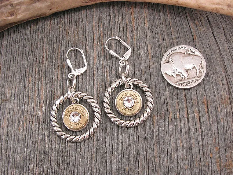 Bullet Earrings - Round Rope Ring Hoop Earrings