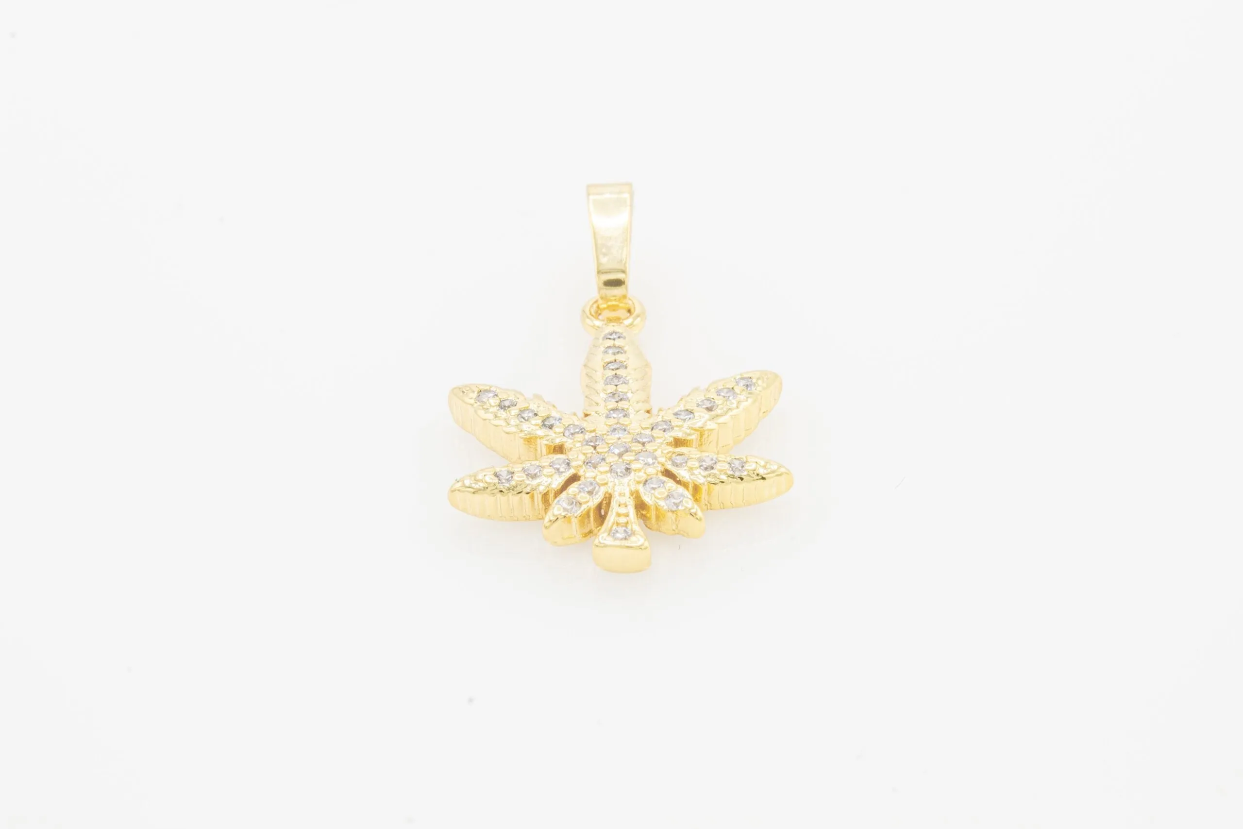 Cannabis Leaf 14K Gold Pendant