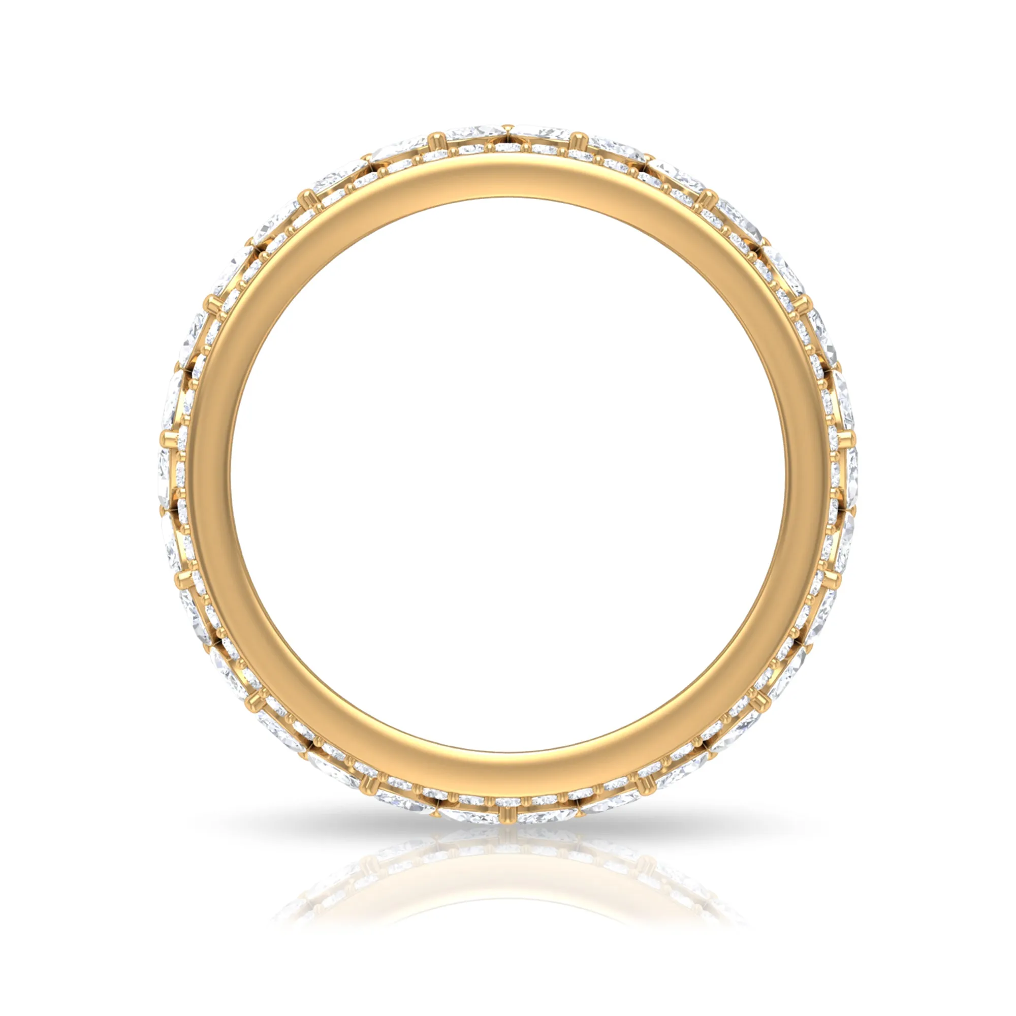 Certified Marquise Moissanite Wedding Band