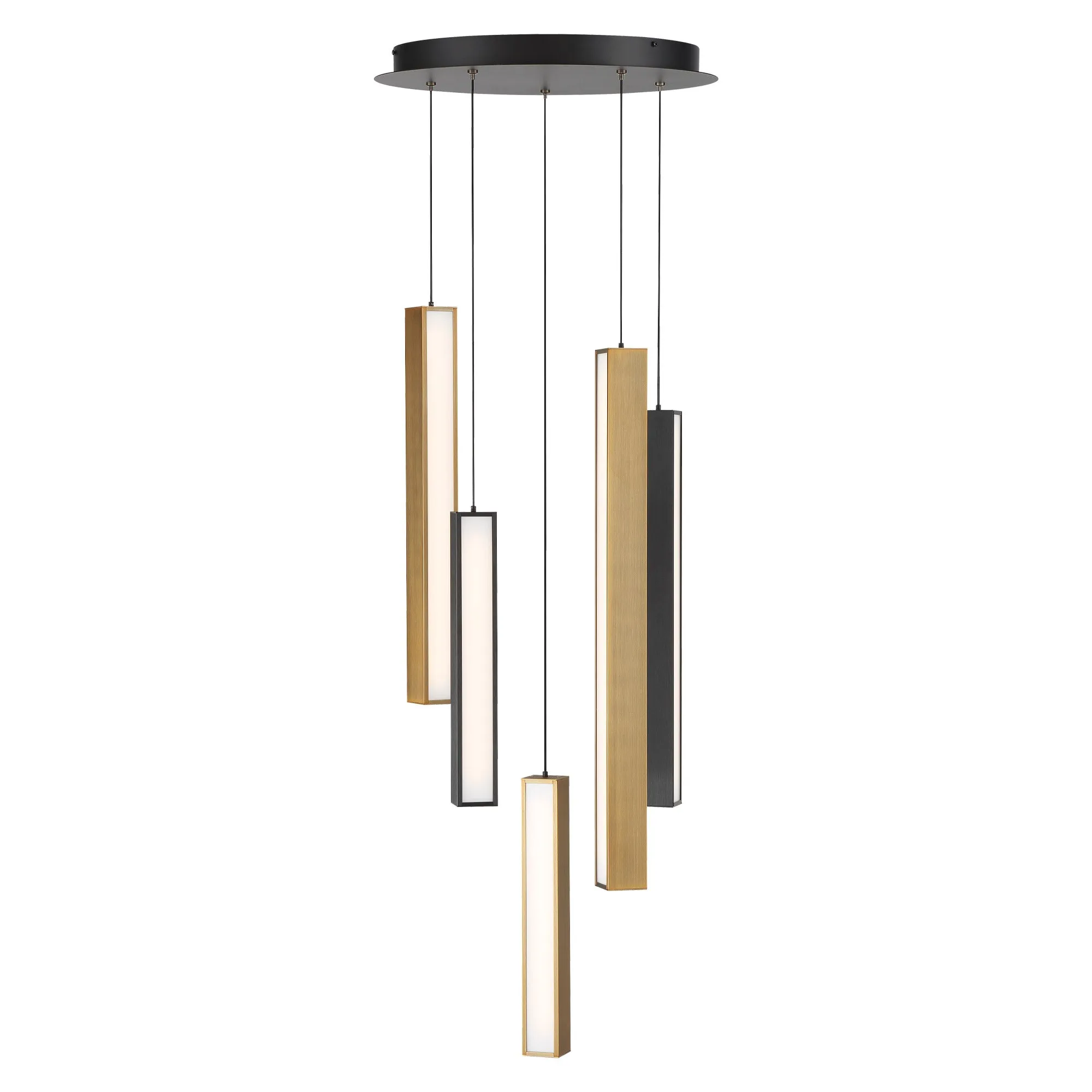 Chaos LED 5 Light Round Pendant