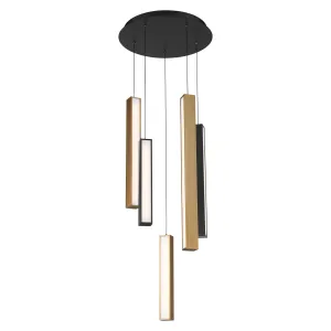 Chaos LED 5 Light Round Pendant