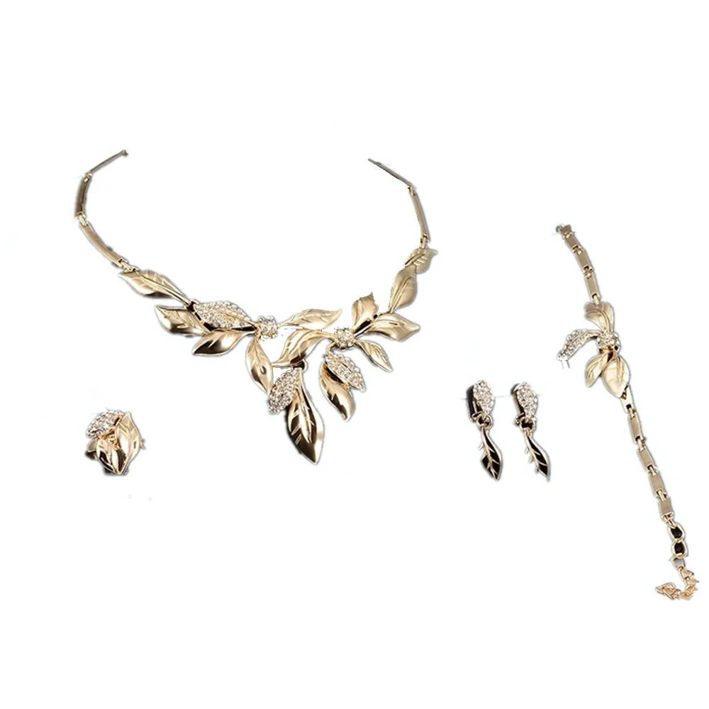 Chunky Jewellery Sets Classic Bead Pendant Hollow Design Crystal