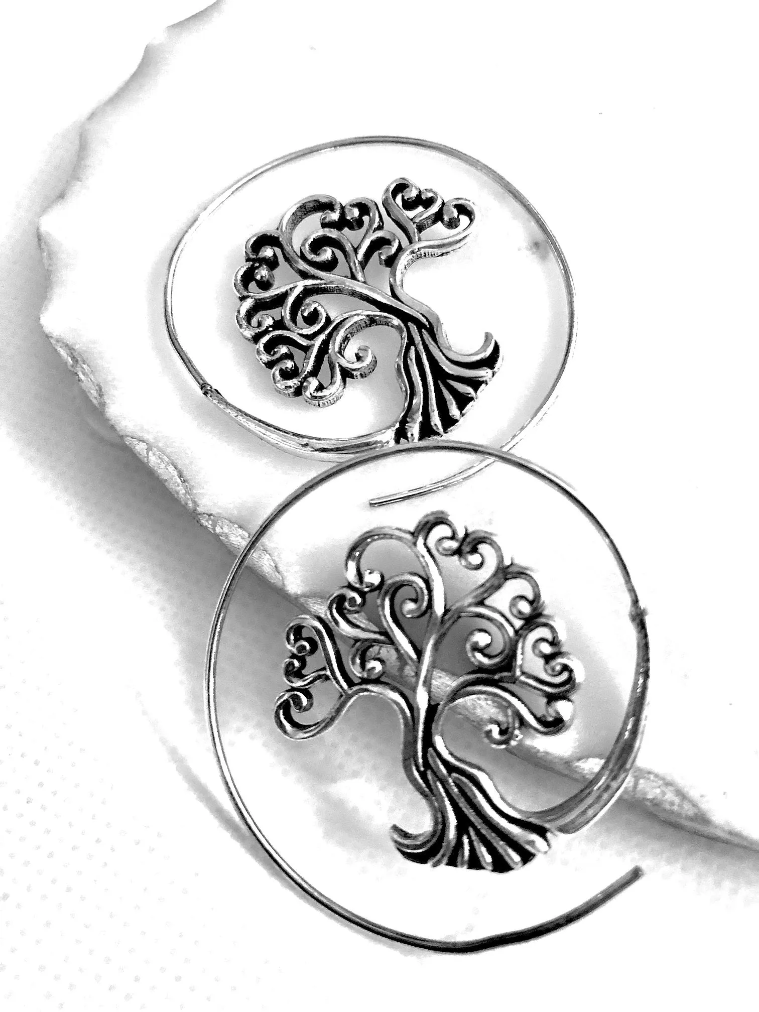 Circled Tree of Life Earrings