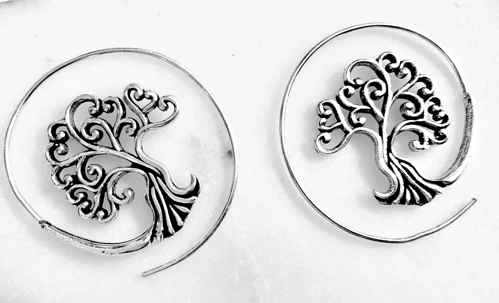 Circled Tree of Life Earrings