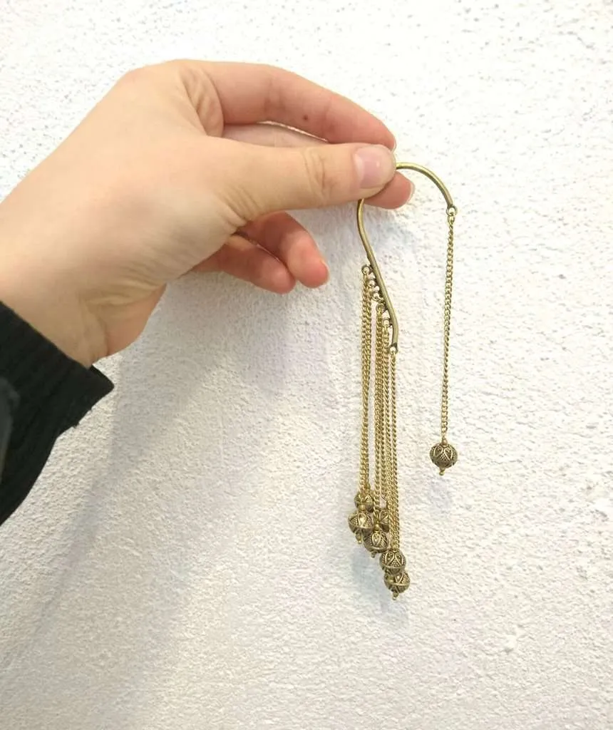 Classic Boho Earcuff with Dangling Chains