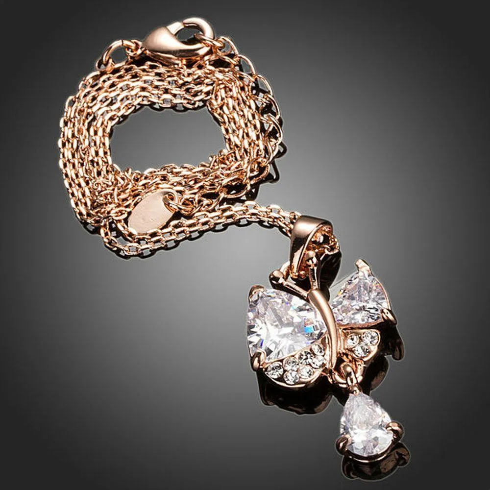 Clear Cubic Zirconia Pendant Necklace KPN0130