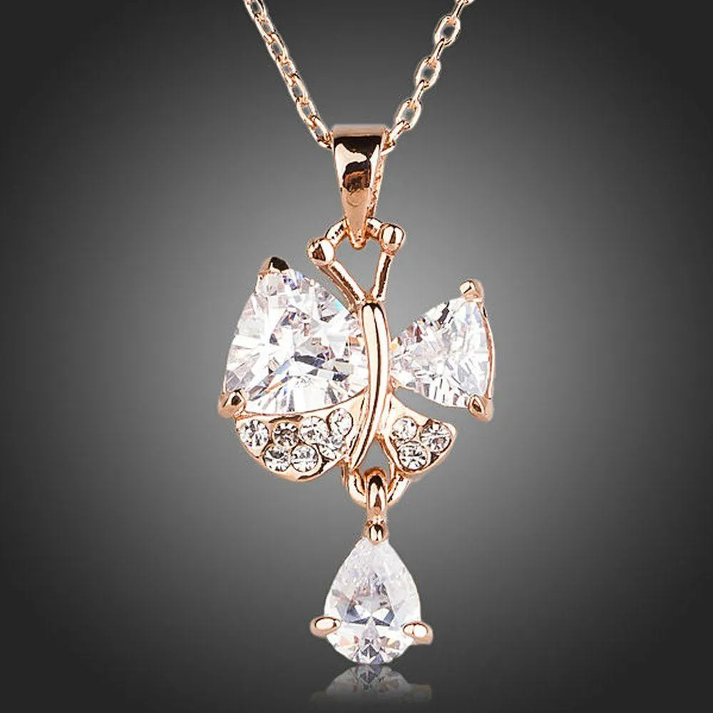 Clear Cubic Zirconia Pendant Necklace KPN0130