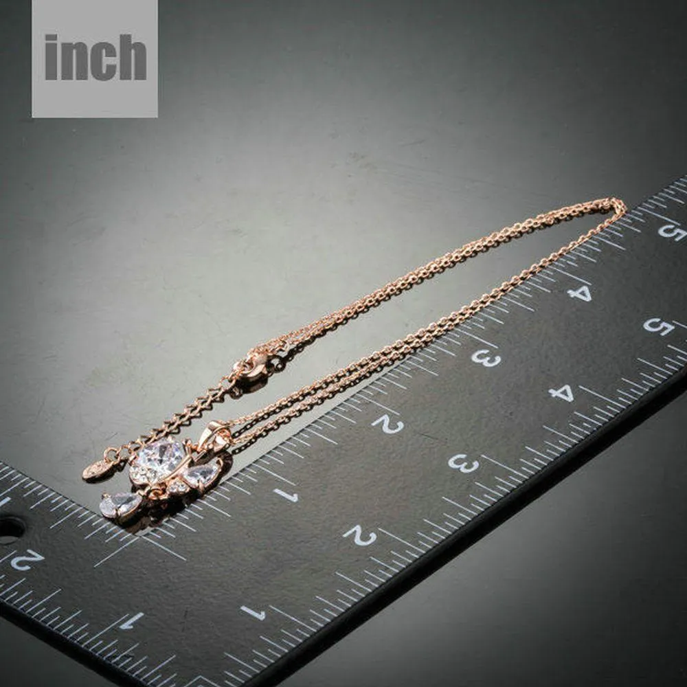 Clear Cubic Zirconia Pendant Necklace KPN0130