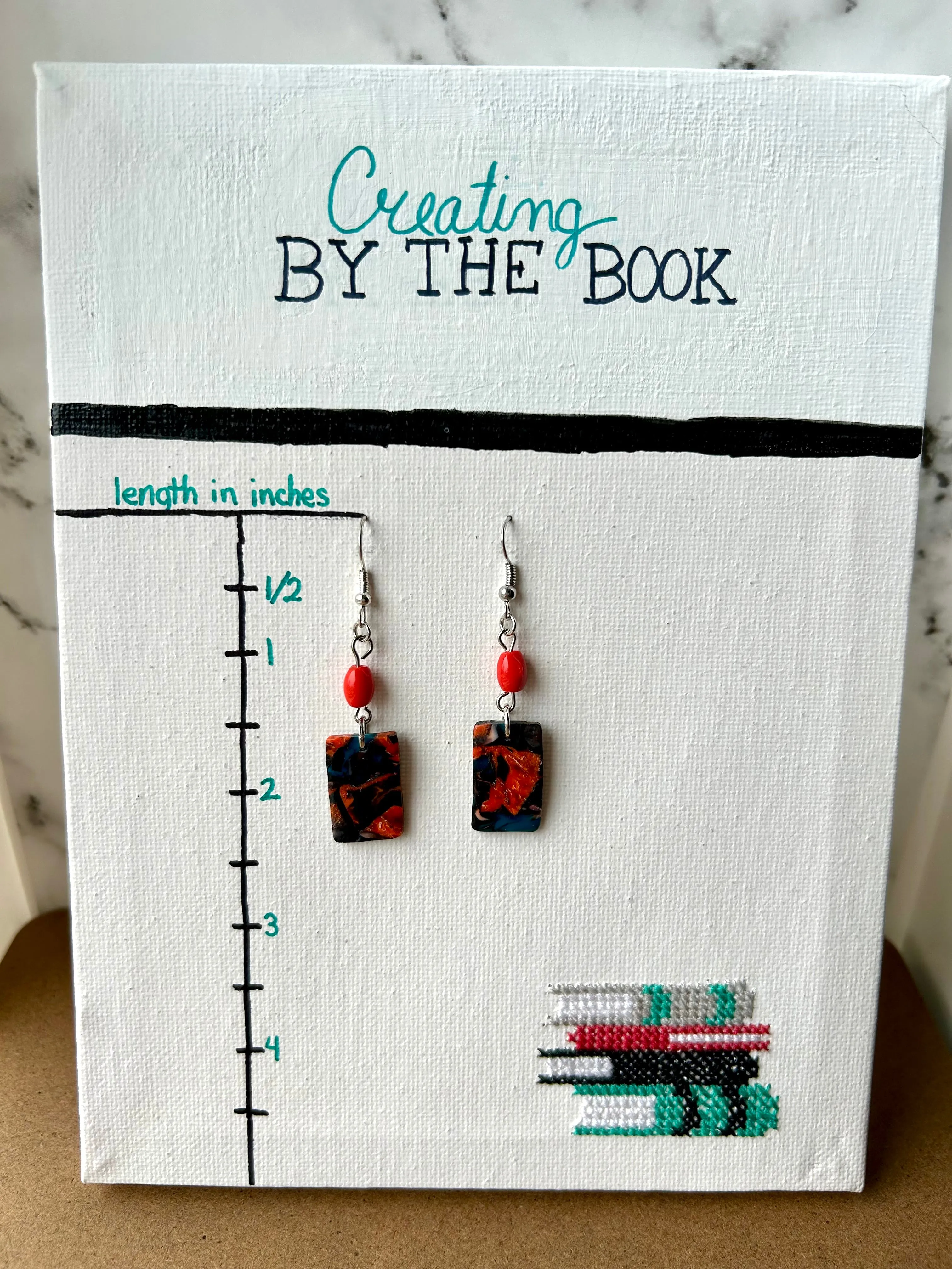 Colorful Bead and Clay Dangle Earrings (2 Colors)