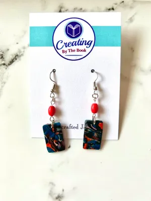 Colorful Bead and Clay Dangle Earrings (2 Colors)
