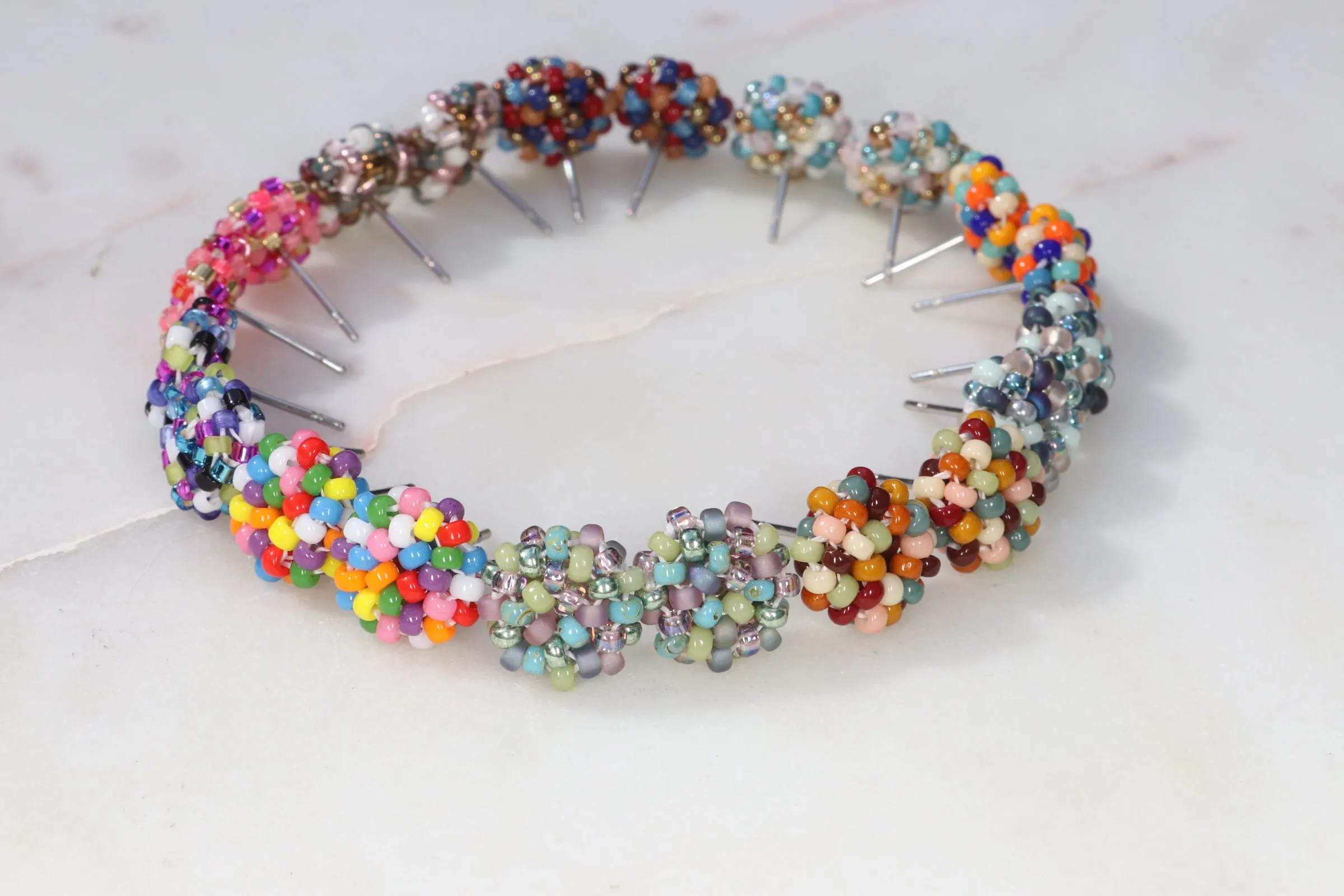 Colorful Beaded Stud Earrings