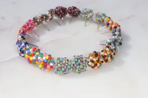 Colorful Beaded Stud Earrings