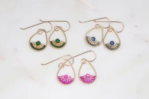 Colorful Beaded Teardrop Earrings