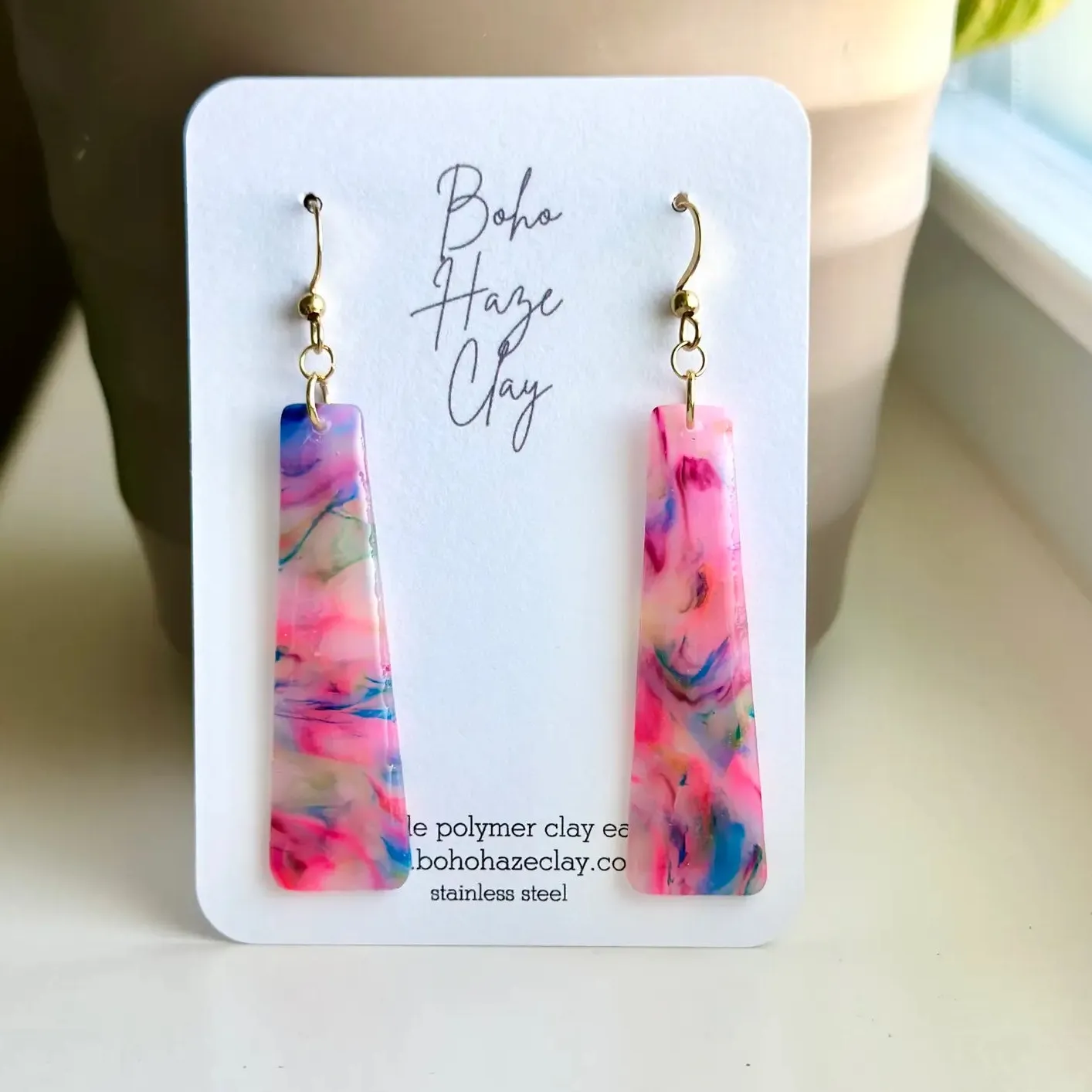 Colorful Elongated Dangle Earrings