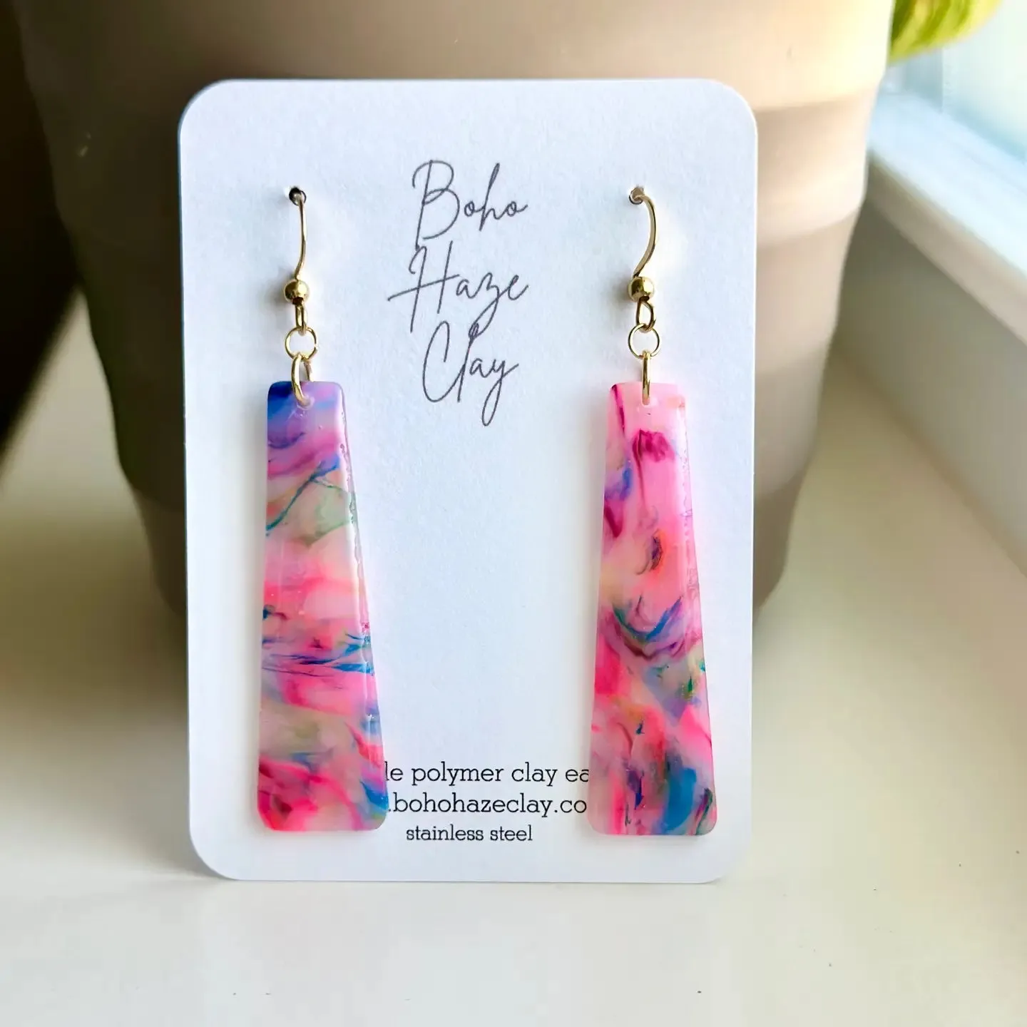 Colorful Elongated Dangle Earrings