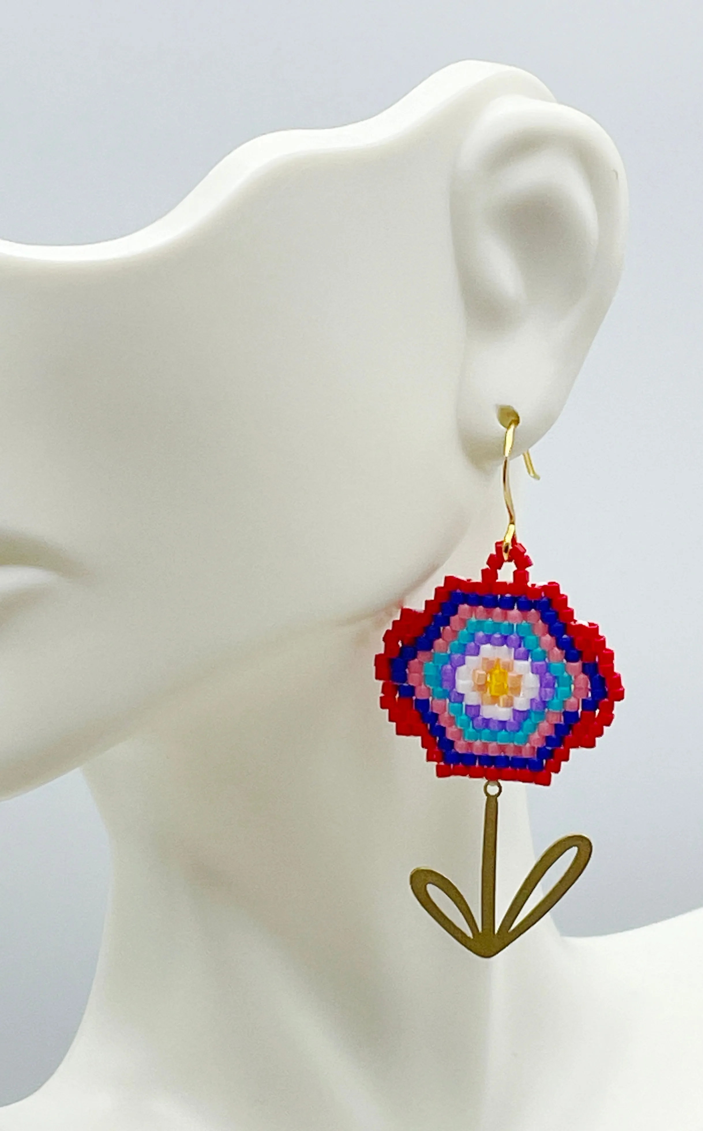Colorful Flower Earrings